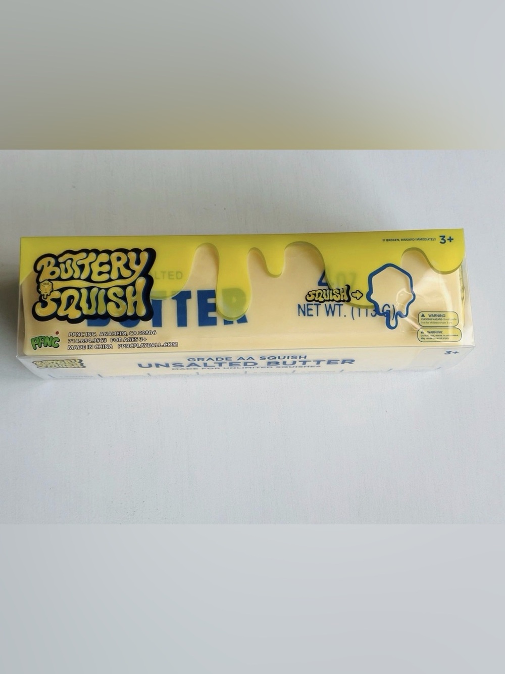 Buttery Squish Grade AA Unsalted Butter Squishy Squeeze Toy